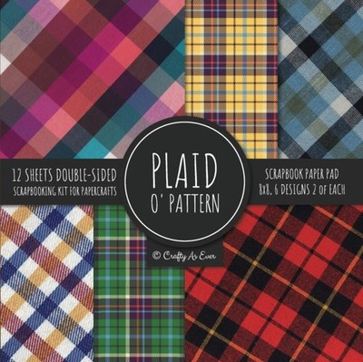 Crafty As Ever - Plaid O' Pattern Scrapbook Paper Pad 8x8 Scrapbooking - X555z