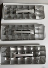 Vintage Aluminum Ice Cube Tray W/ Lift Handle...