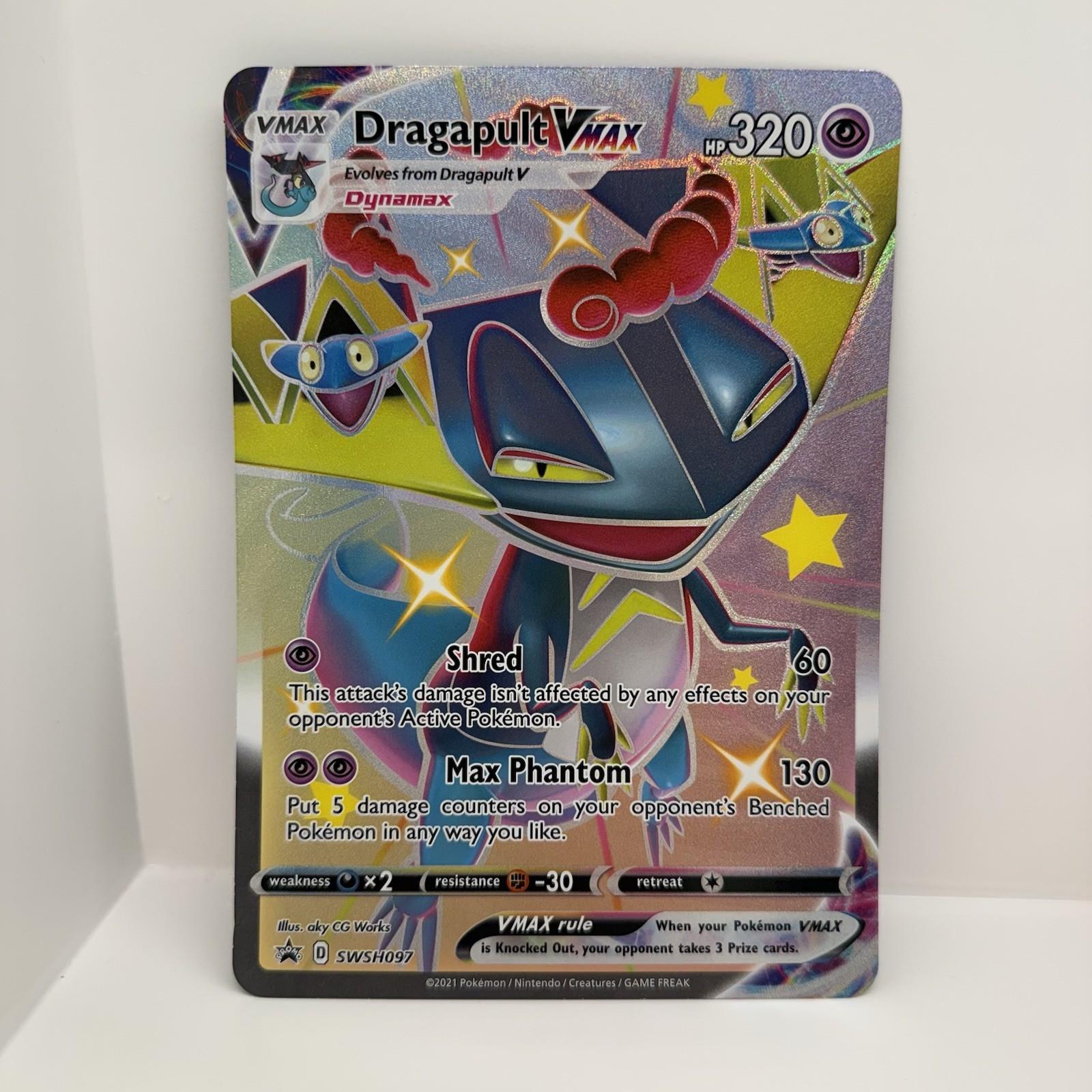 JUMBO Dragapult VMAX SWSH097 Oversized Card Holo