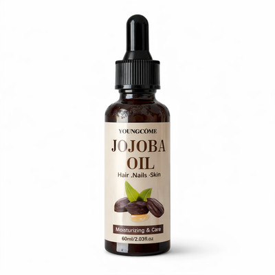 YoungCome Jojoba Oil 60ml Natural Moisturizing Serum Hair Skin Nails Hydrating C