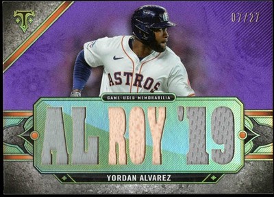 2024 Topps Triple Threads YORDAN ALVAREZ GU Game Used Jersey AMETHYST Purple /27
