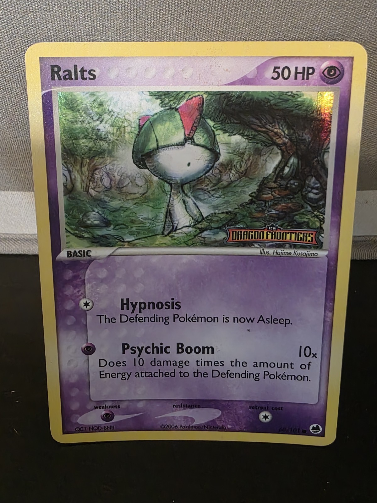 Pokémon TCG Ralts Card 60/101 EX Dragon Frontiers Stamped Reverse Holo