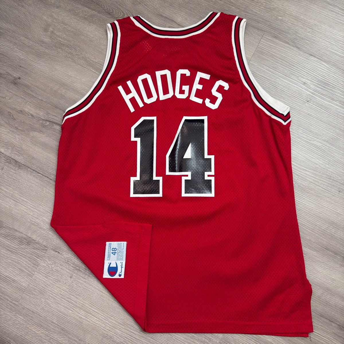 CRAIG HODGES Chicago Bulls Champion Authentic Jersey 48 XL Vintage