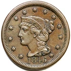 Photo of a 1846-P Large Cent from an eBay listing that sold on Jul 19, 2026