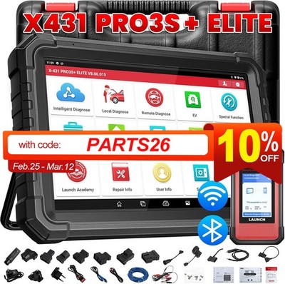 LAUNCH X431 PRO3S+ Elite PRO 5 PAD 7 KFZ OBD2 Diagnosegerät J2534 ECU Programm