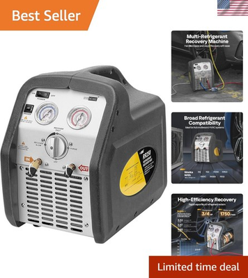 #ad #ad Compact 110 120V Refrigerant Recovery Machine with Precision Pressure Gauge $933.99