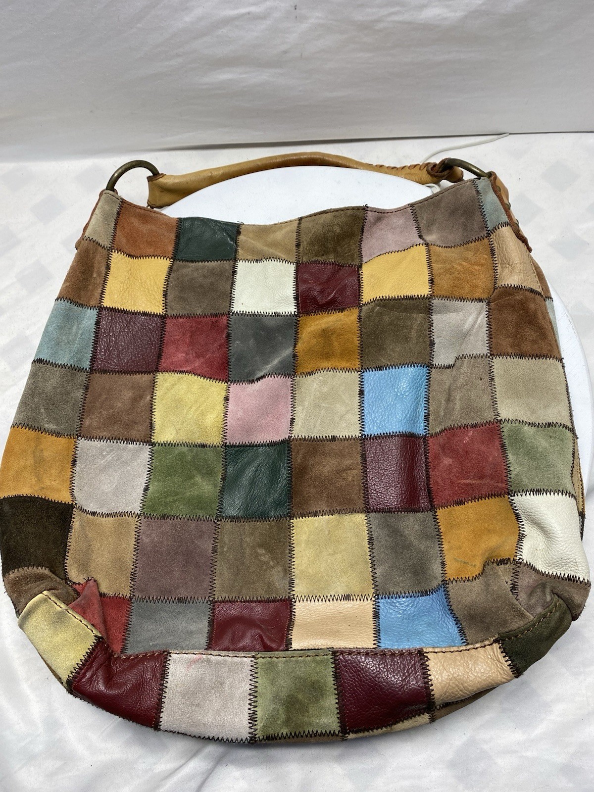 Vintage Patchwork Lucky Brand Patchwork Leather B… - image 2