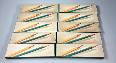 10 Schachteln je 12x Vintage Eberhard Faber Heraclit 01250 No 2 Bleistift pencil
