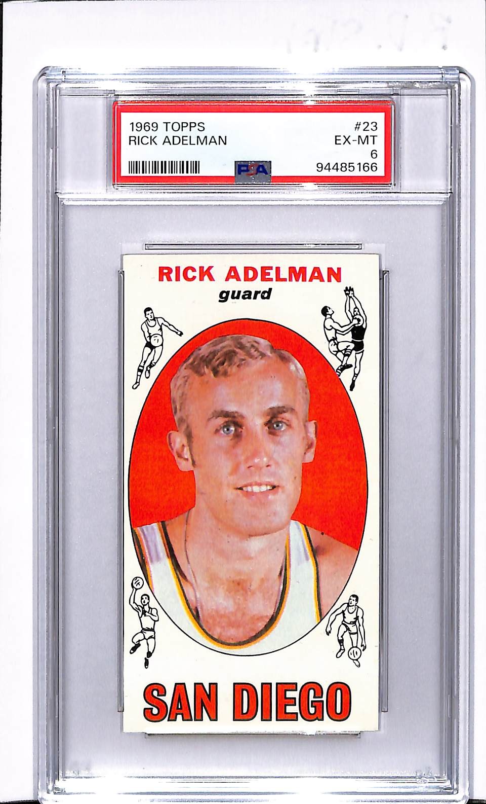 1969-70 Topps Rick Adelman RC Rookie #23 PSA 6 EX-MT