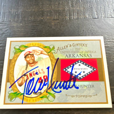 Topps Allen & Ginter USA Arkansas Torii Hunter Hard Signed Autographed Card