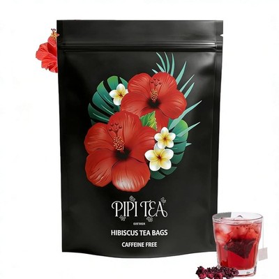 Pipi Tea Hibiscus Tea Bags,Pure Natural Organic,Caffeine-Free, Sweet-Tart Flavor