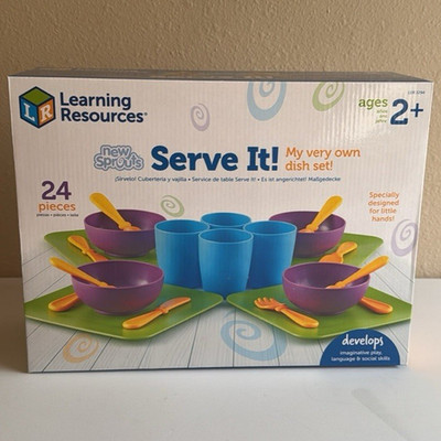 Learning Resources New Sprouts Serve It! Dish Set 24pc Ages 2+ LER2594