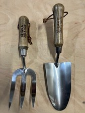 SPEAR AND JACKSON GARDEN HAND TROWEL AND WEED FORK STAINLESS STEEL