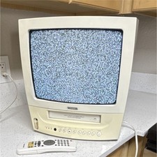 Toshiba MV13J2 13-inch CRT TV, Built-in VCR, Speakers, Remote Control, White