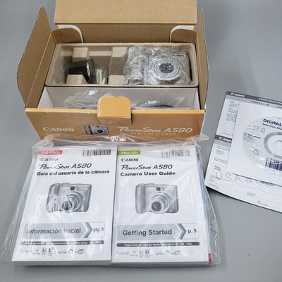 Canon PowerShot A580 本体 箱付き OPEN BOX Canon PowerShot A580 8.0MP Digital Camera Silver 4x