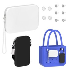 SEVENKA 2 Silicone Phone Holders for Bogg Bag Accessories Black  White