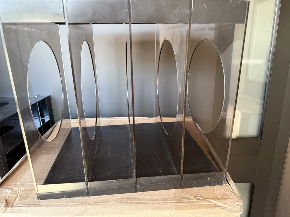 Rak2: Vinyl LP Box Aufbewahrung Retro 70er 80er Jahre in für ca 100 LPs - Bild 3 von 3