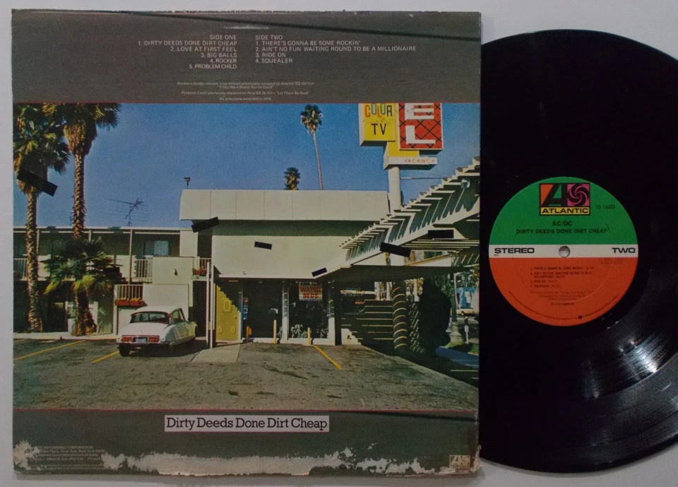 AC/DC - DIRTY DEEDS DONE DIRT CHEAP LP ATLANTIC FANTASTIC CLASSIC ROCK!! - Image 2 of 2