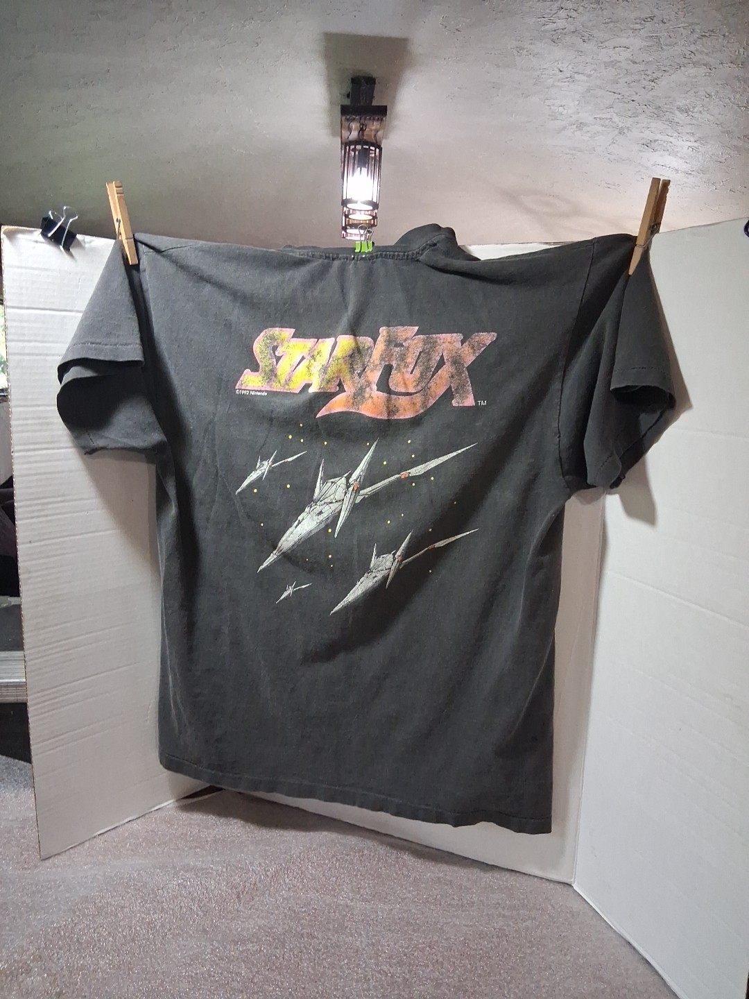 Vtg 1992 Star Fox Starfox Super FX Nintendo Shirt Size L Prom Video Game TShirt