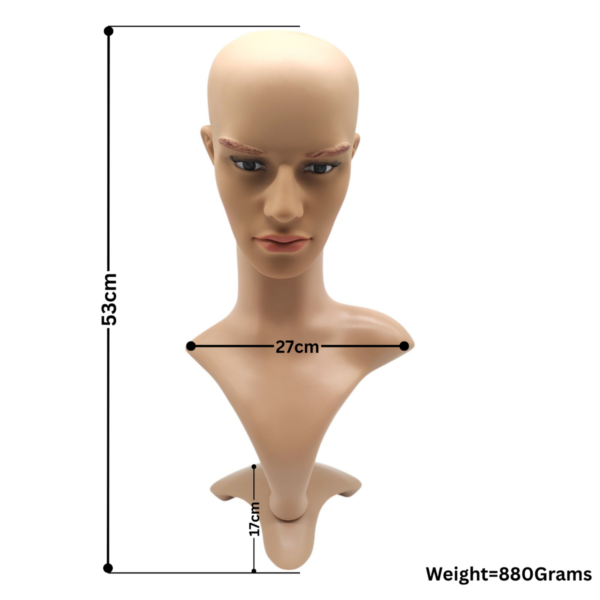 Copper Mirrored Mannequin Head made of hard plastic stands about 16in high Disco Ball Mannequin Head | 70s Glam Mirror Bust Wig Stand  main image 3