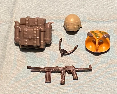 G.I. GI JOE gijoe FREEFALL WAIST body part + WEAPONS lot #2 helmet gun FREE SHIP