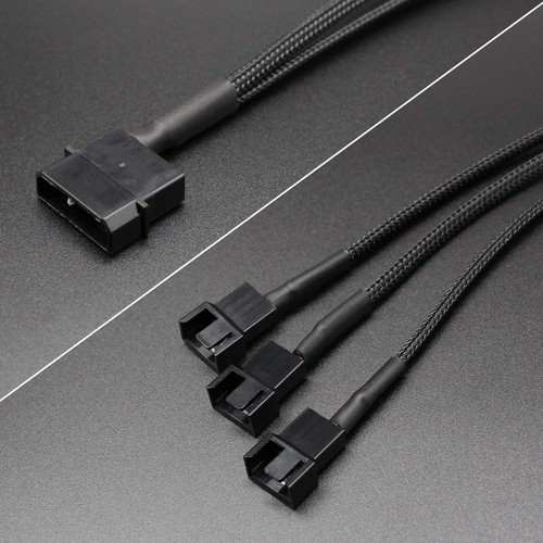2 Pack Molex to 3 Pin or 4 Fan Adapter Computer PC Case Power... - Bild 2 von 6