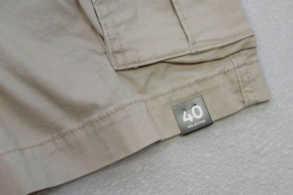 Urban Pipeline Super Flex Cargo 卡其色斜纹布短裤米色平底男式 40 码全新带标签 — 第 3/4 张图片