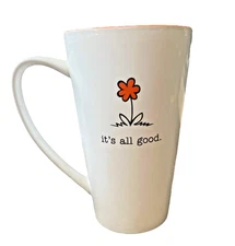 It's All Good 10 Strawberry Street 7" Oversized 24 fl oz Mug White & Orange