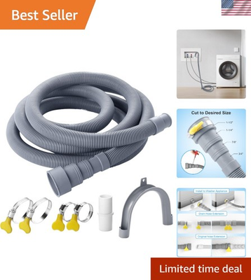 #ad #ad High Pressure 26 ft Washer Drain Hose with 4 Clamps amp; U Bend Holder Included $42.97