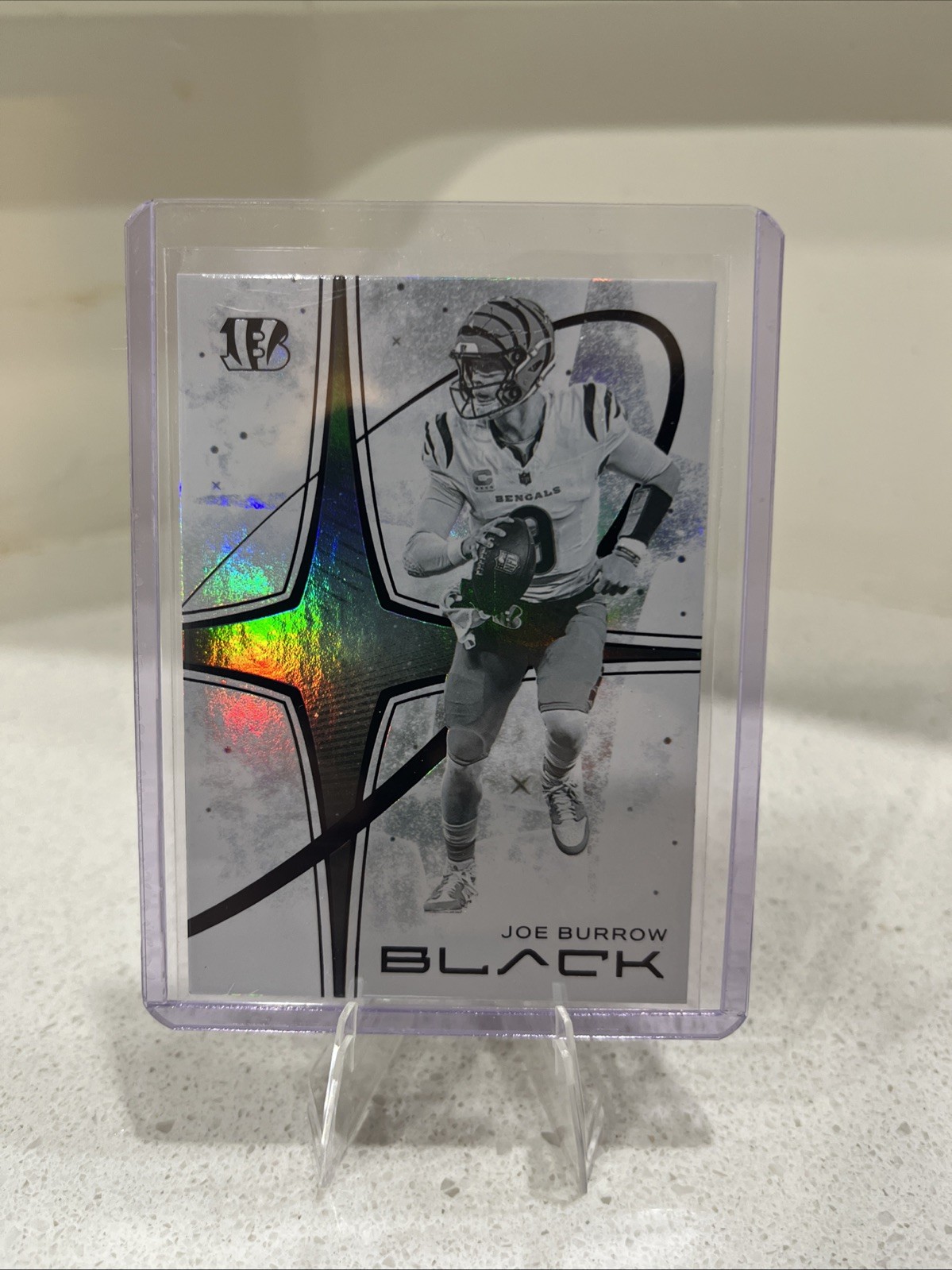 2025 Panini Black Joe Burrow White Night Case Hit SSP No. 1 Bengals. Rare!
