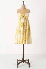 Anthropologie Tied Spicifera Dress By HD in Paris Sz 4 Small Yellow *NWT*