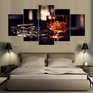 Cigar And Whiskey Canvas Art Print For Wall Decor Wine And Whiskey Scotch Art Ebay