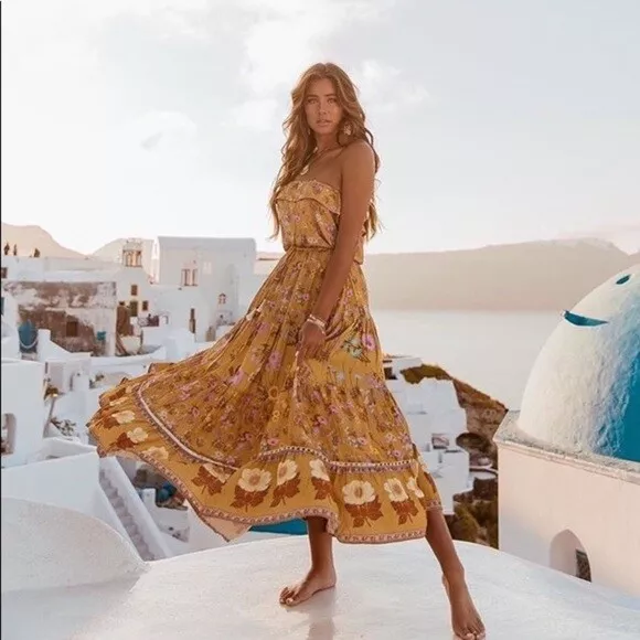Wild bloom midi dress spell cheap
