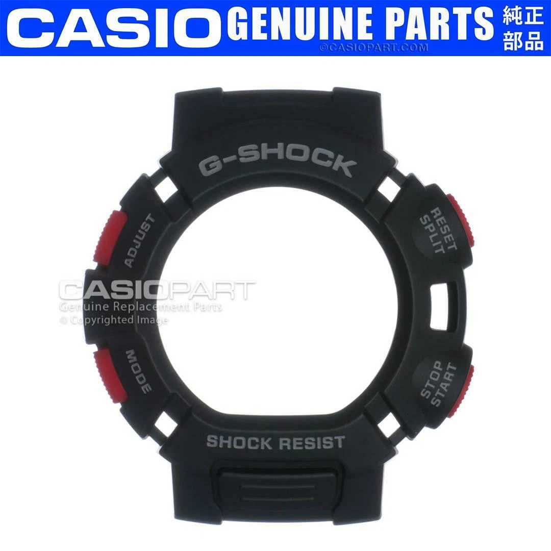 Genuine Casio Watch Bezel G Shock Mudman G 9000 1V Black Cover Shell Red Buttons