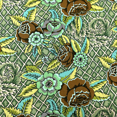 1 FQ 18'' x 21'' OOP Early Kaffe Fassett Burnt Wood Rose Cotton Fabric Rowan