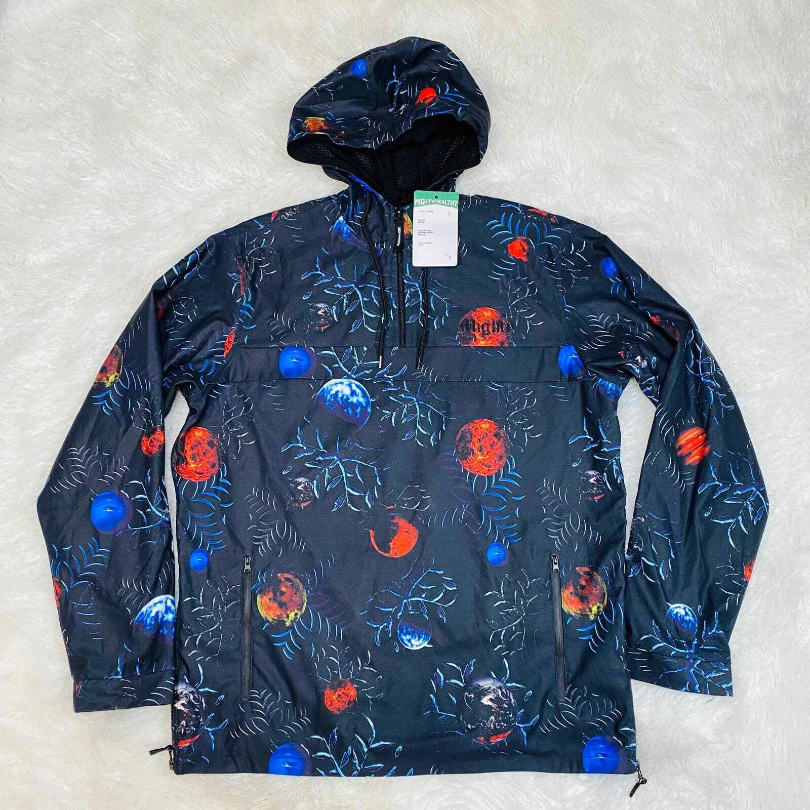 MIGHTY HEALTHY BURNING MOON ANORAK PULLOVER JACKET "NWT"