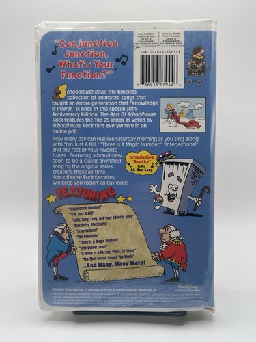 Vintage School House Rock VHS-The Best Of & Multiplication Rock Clam Shell - Picture 4 of 8