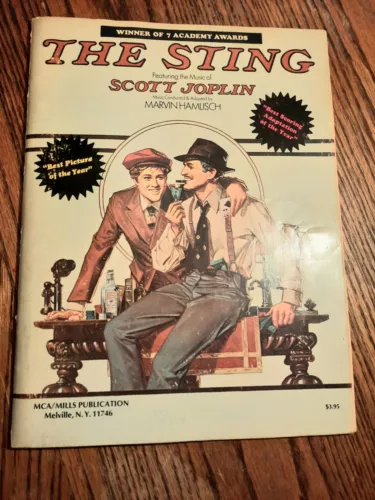 Vintage Sheet Music"The Sting" Scott Joplin  Published 1974 Movie Sheet Music