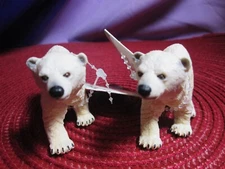NWT Set Of 2 Safari Ltd POLAR BEAR CUB Figures 2008 Arctic Wildlife
