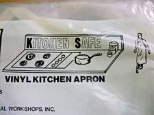 Kitchen Safe Food Handler's Apron, Vinyl / Plastic, 34x42"