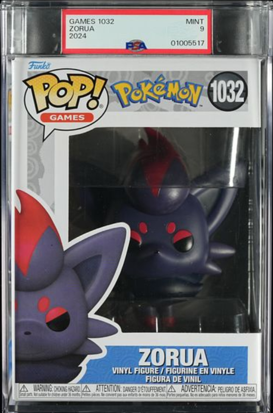 Zorua Funko Pop Pokemon Figure PSA 9 MINT Condition #1032