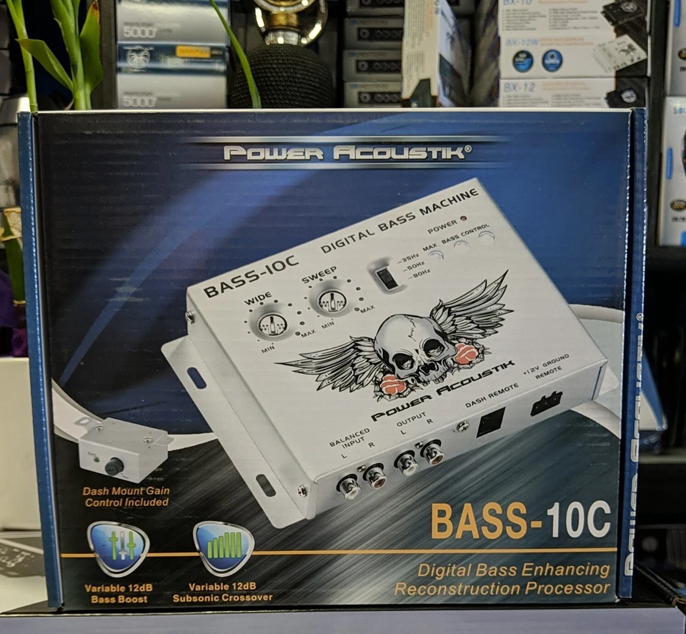 POWER ACOUSTIK BASS-10C BASS BOOST RECONSTRUCTION PROCESSOR EPICENTER EPICENTRO - Image 3 of 3