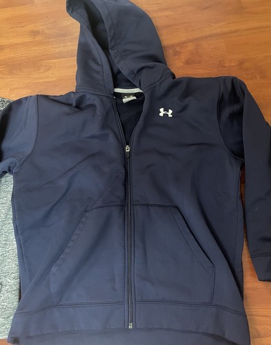 Lot of 2 Boys Under Armour Zip Blue & Digital Grey Hoodies SZ YXL 14-16 - Picture 2 of 5