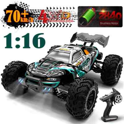 1:16 4WD RC Auto 70KMH 2,4G High Speed   Brushless Fernbedienung Off-Road Auto