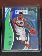2019-20 Panini Illusions Astounding Sapphire #16 CJ McCollum with Protector