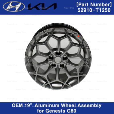 52910T1250 OEM 19 inch Front Aluminium Wheel Gray For Genesis G80 2021 ...