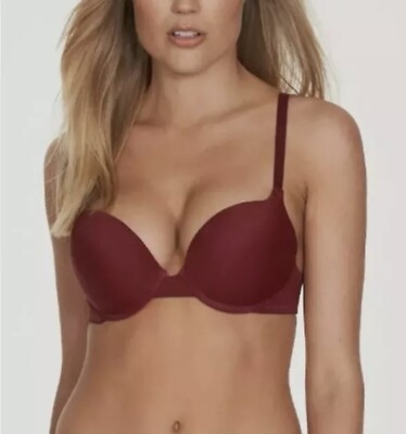 Frederick's of Hollywood Krystal 32D Mega Push Up  Bra Red Women s