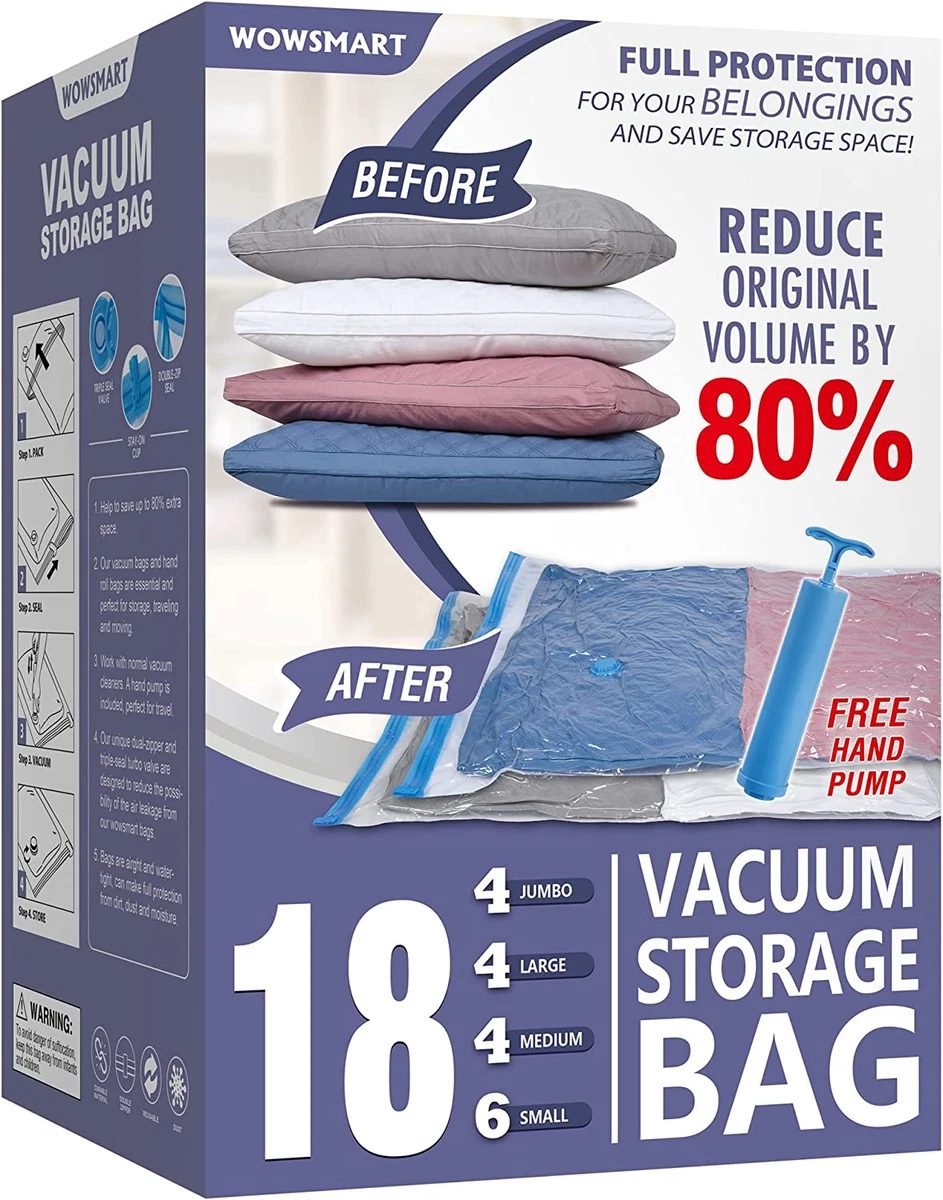 4 PACK JUMBO / Extra Large Space Saver Vacuum Seal Storage Bags Combo Deal