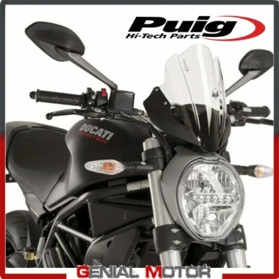 PARE-BRISE PUIG TRANSPARENT 8900W DUCATI MONSTER 1200 / S 2014 / 2016 - Photo 1/2