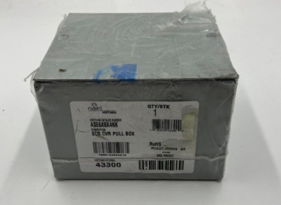 nVent Hoffman Screw Cover Enclosure Pull Box 6 x 6  x 4 ASE6X6X4NK, 43300